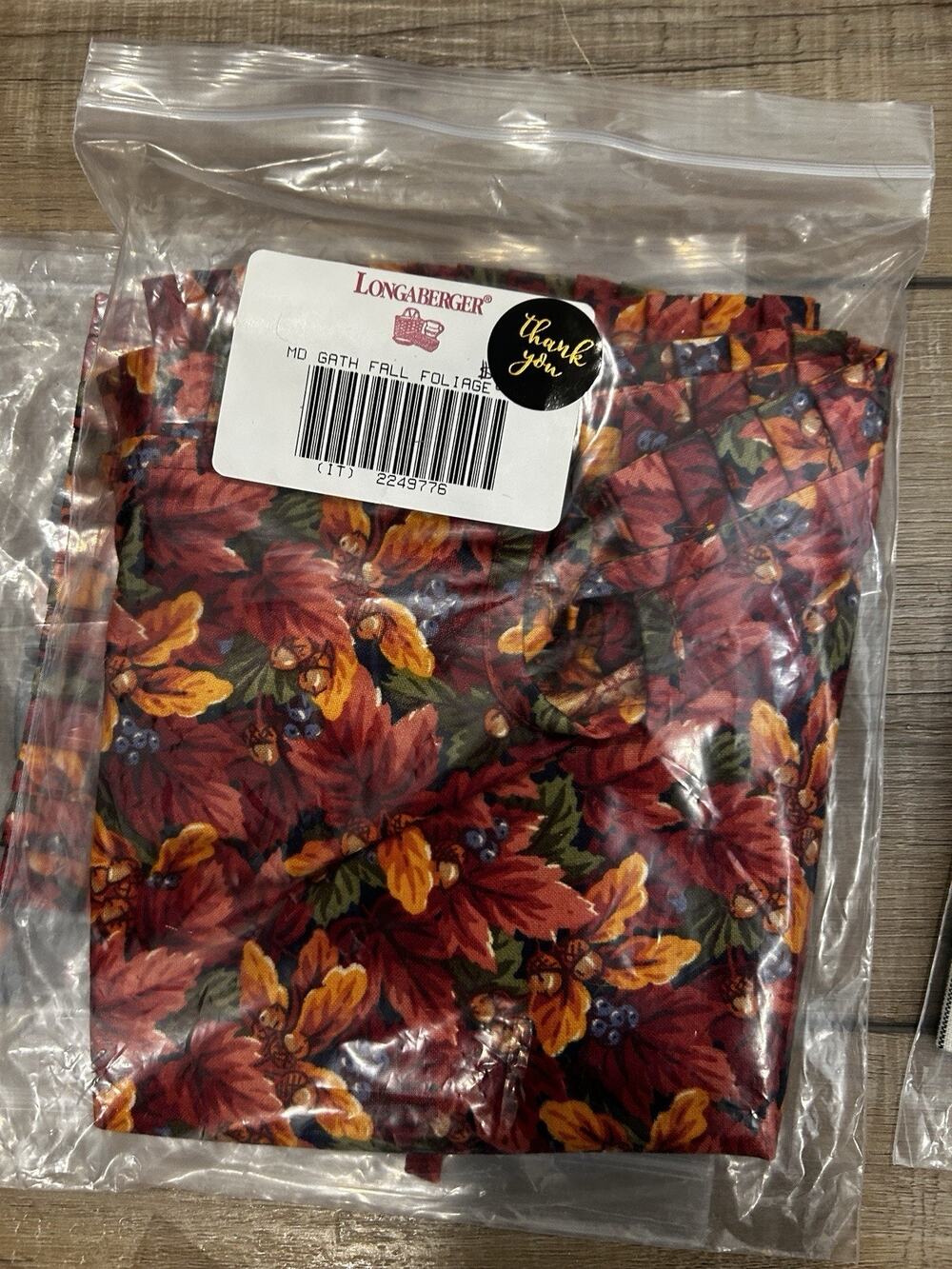 Longaberger Fall Foliage Rectangular Medium Gathering Basket Liner NEW